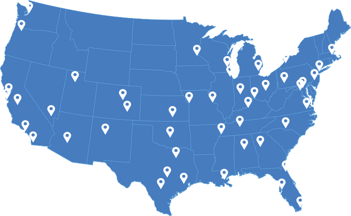 Map of all locations POS.com supports locally